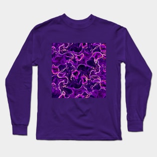 colorful abstract violet print Long Sleeve T-Shirt